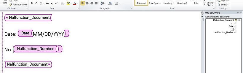 How can I change the date format in a Word template?